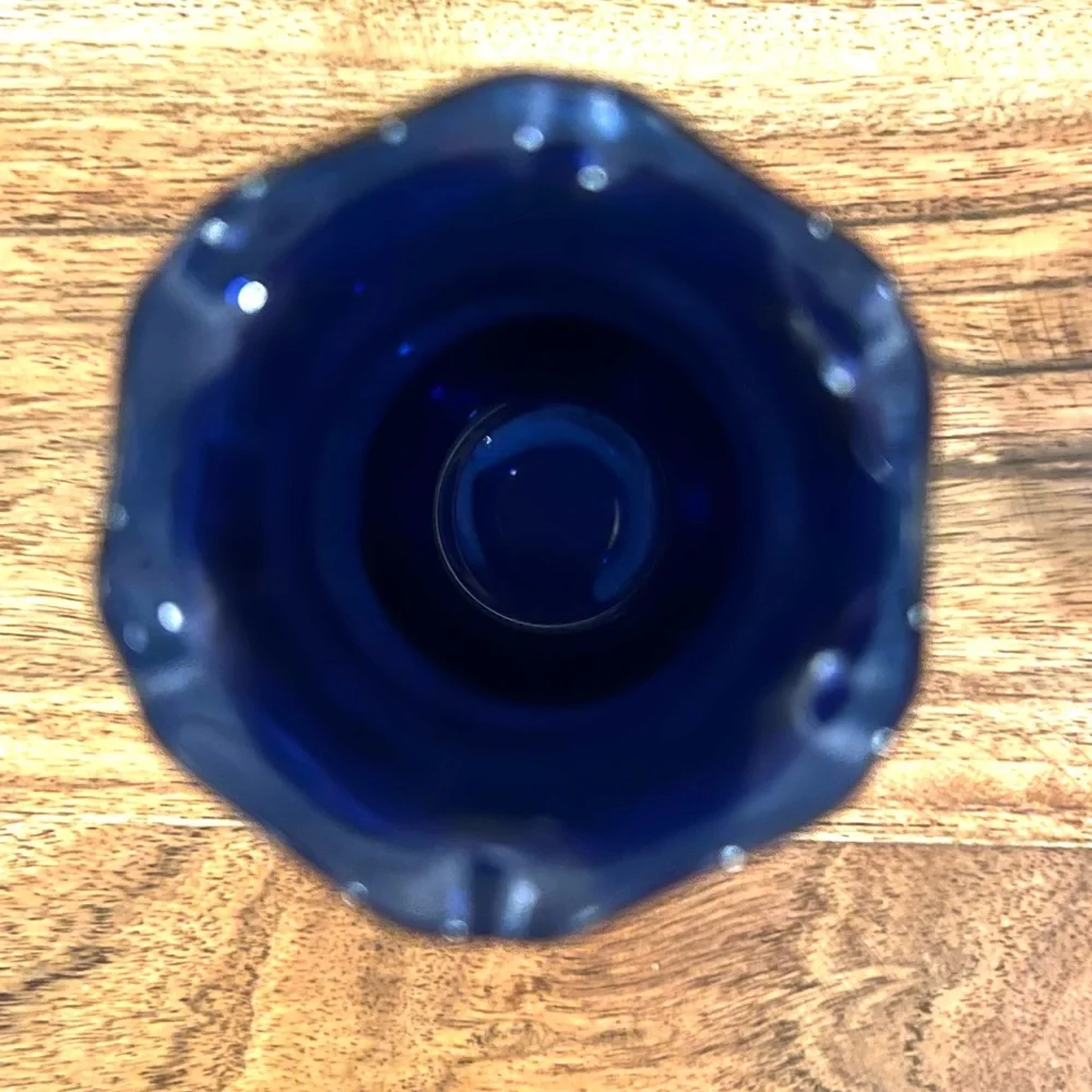 Vintage cobalt blue glass vintage 1970